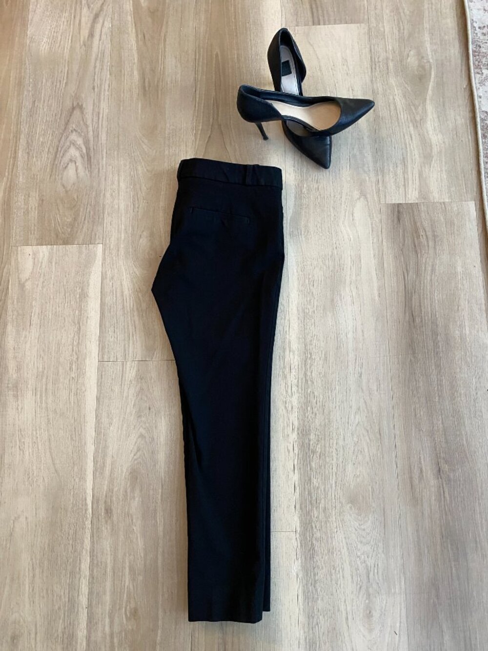 Banana Republic Sloan Pants 2P Petite Black Slim Ankle Low Rise Career Workwear - Picture 3 of 9